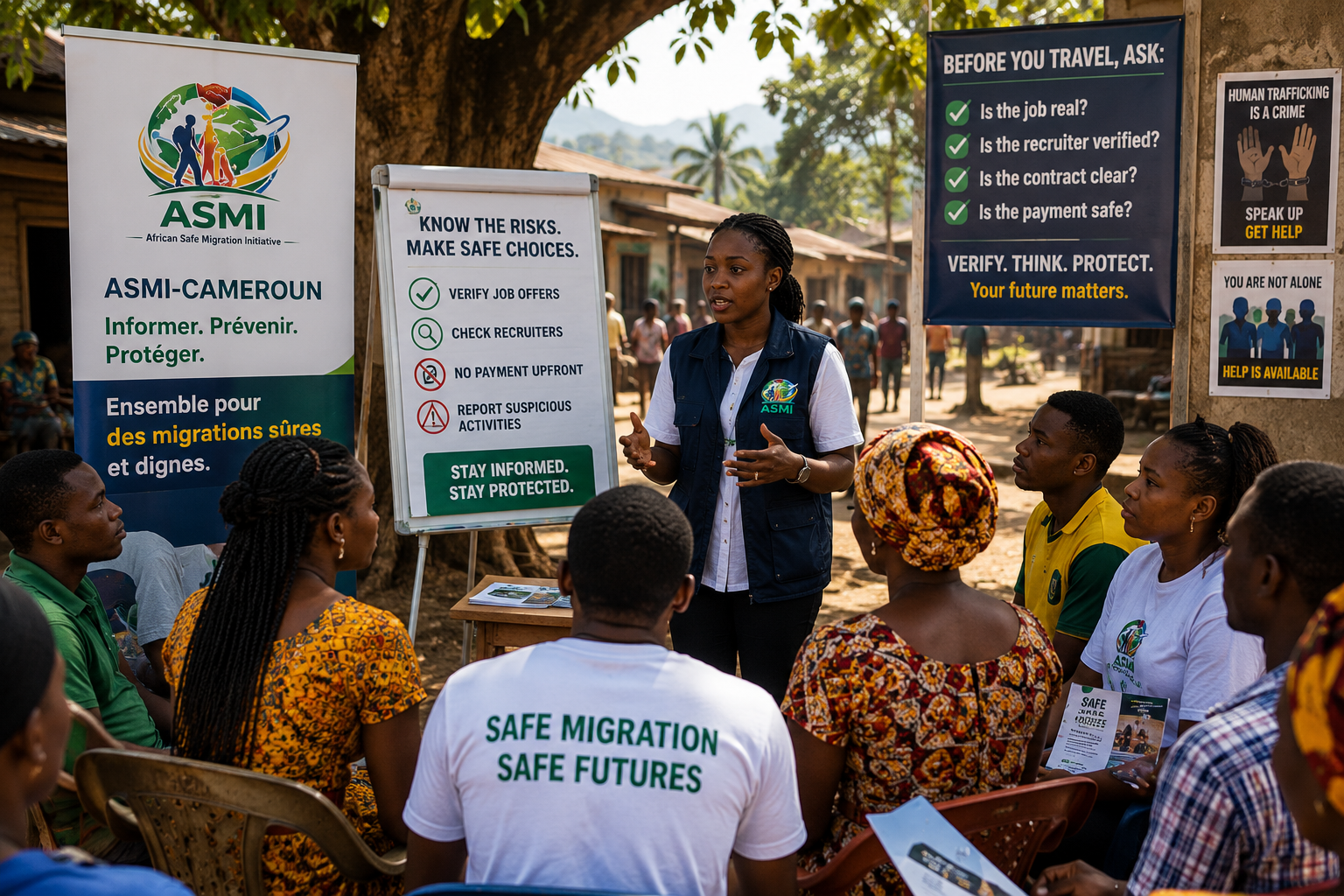 ASMI-Cameroun community awareness session on safe migration and prevention